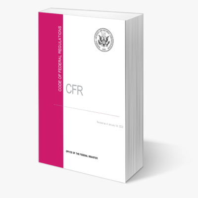 Legal Books Depot code of federal regulations, CFR 50